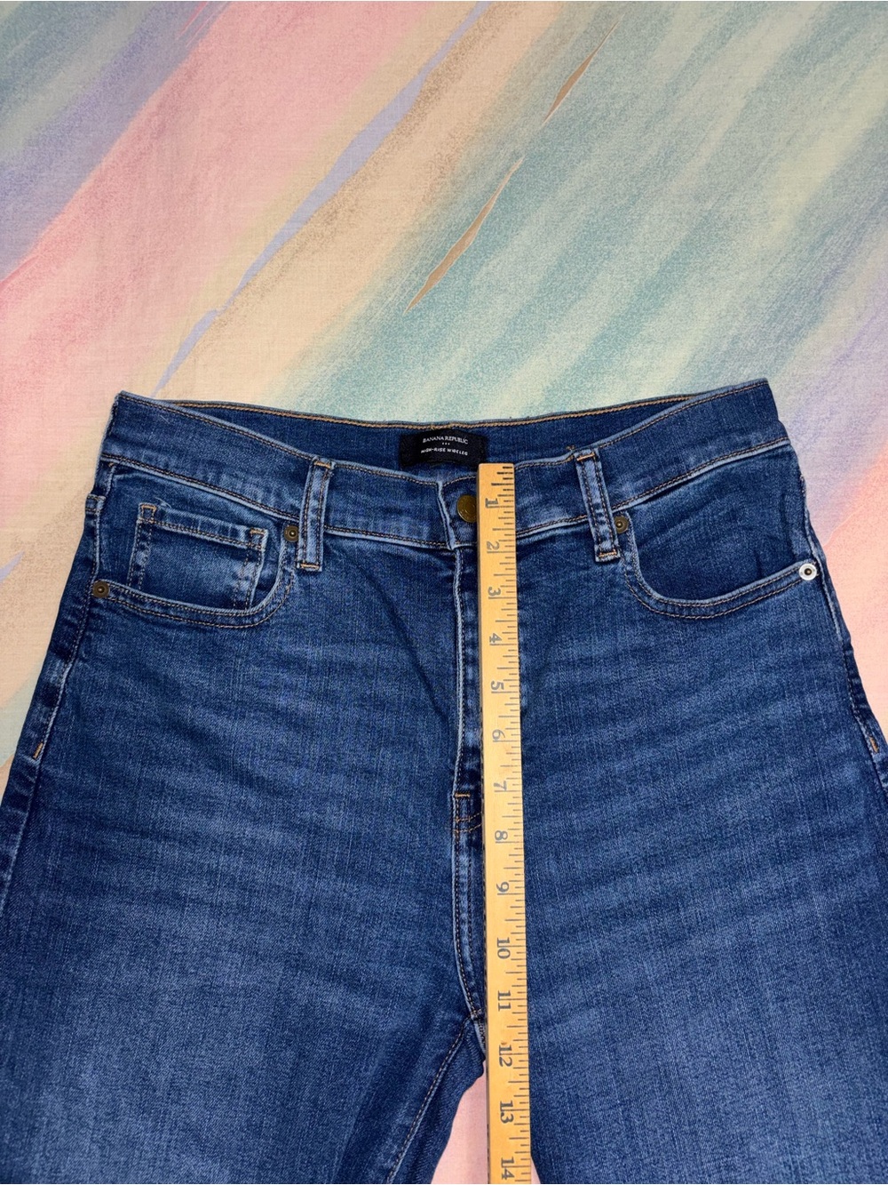 Banana Republic Women's High-Rise Wide-Leg Jeans size 8 / 29 blue wash - Picture 7 of 9